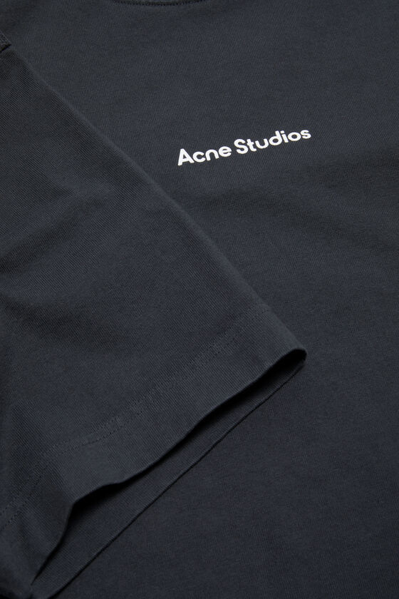 Acne Studios Logo-print Cotton T-shirt In Black
