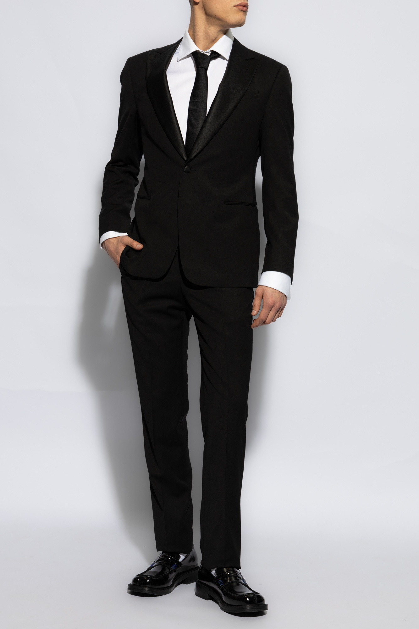Giorgio Armani Single-breasted Tailored Suit In Black