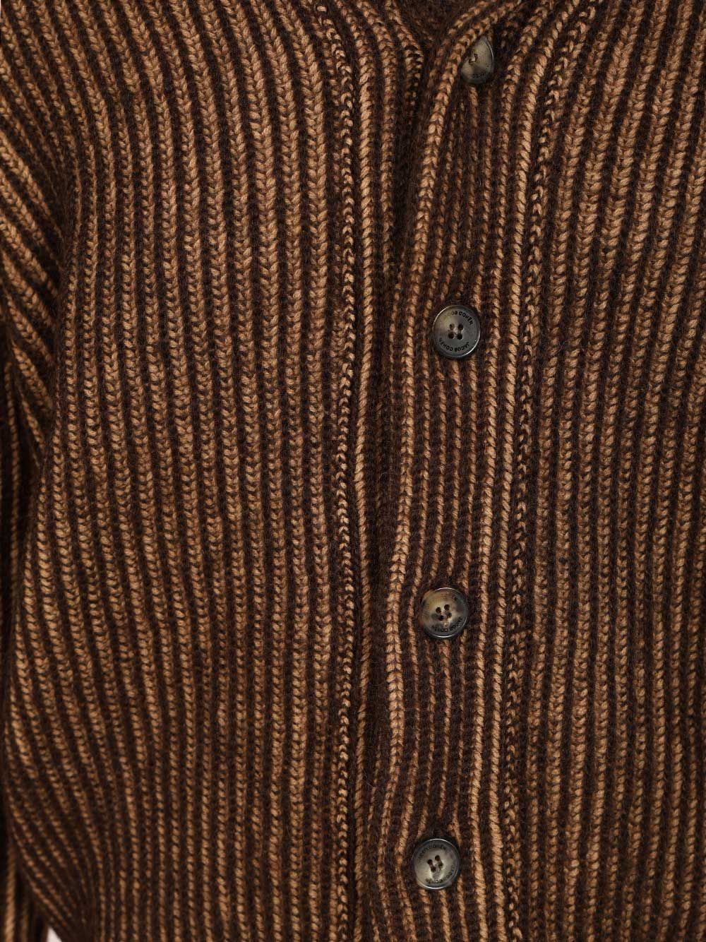 Jacob Cohen Long-sleeved Cardigan Sweater In Brown