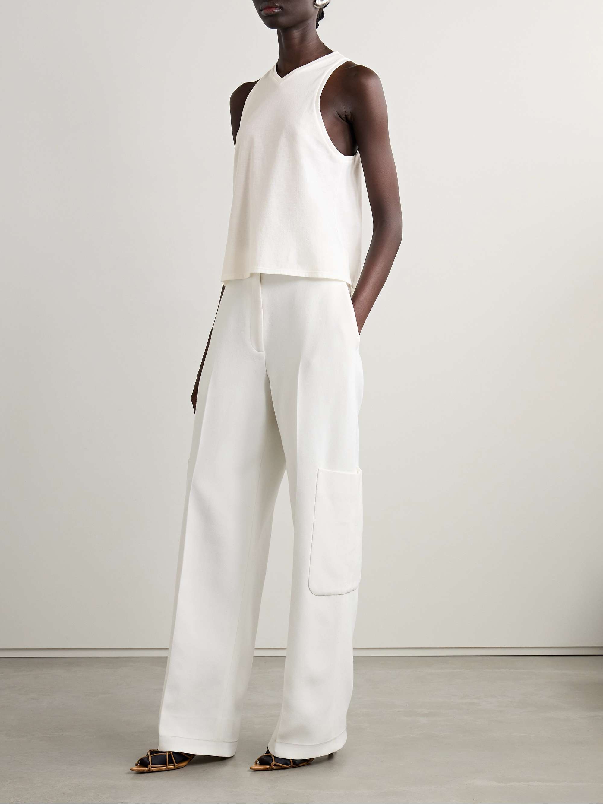 Khaite Netta Sleeveless Vest In White