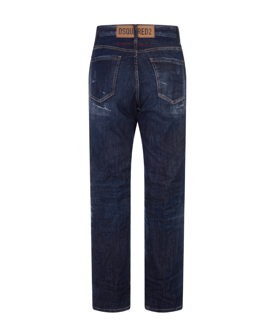 DSQUARED2 DISTRESSED-EFFECT HIGH-WAISTED JEANS
