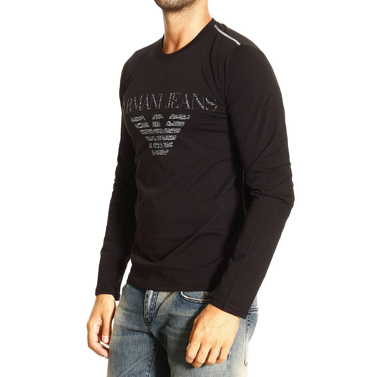 ARMANI JEANS ROUND-NECKED LOGO T-SHIRT