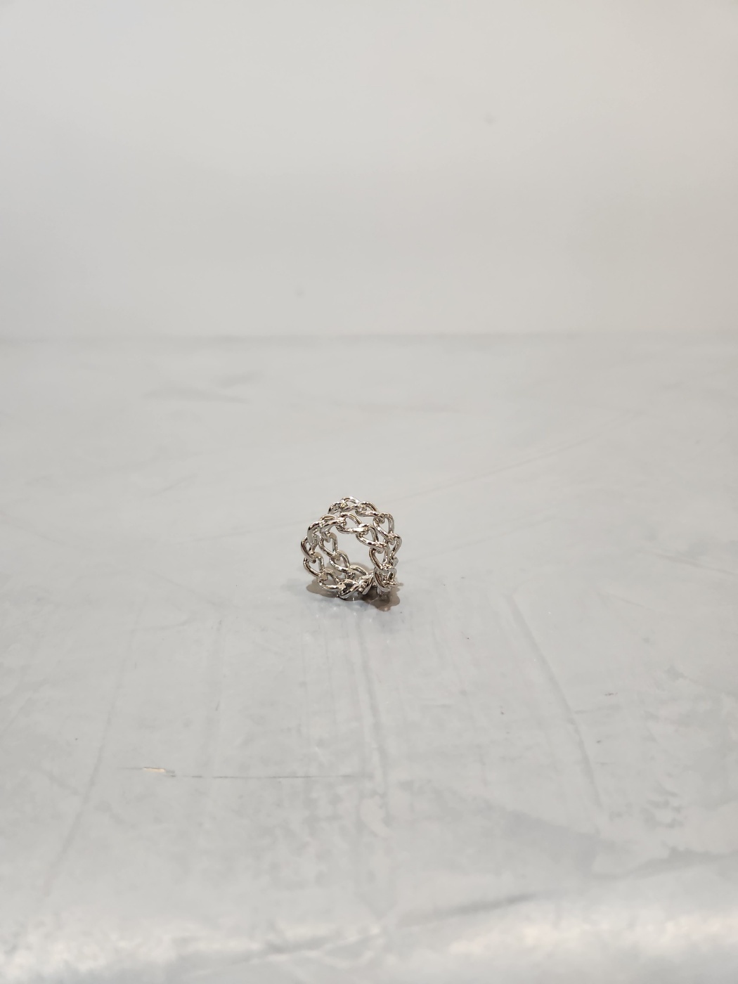 Dries Van Noten Double Chain Ring In Yellow