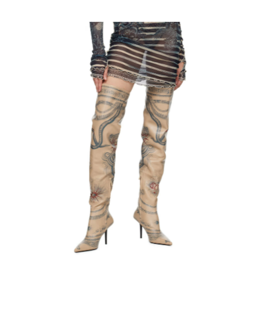 Jimmy Choo X Jean Paul Gaultier 90mm Over-the-knee Boots In Brown