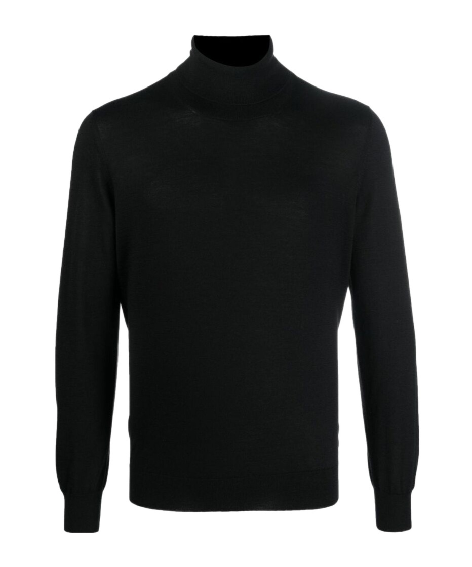 La Fileria For D'aniello Fine-knit Roll-neck Jumper In Black
