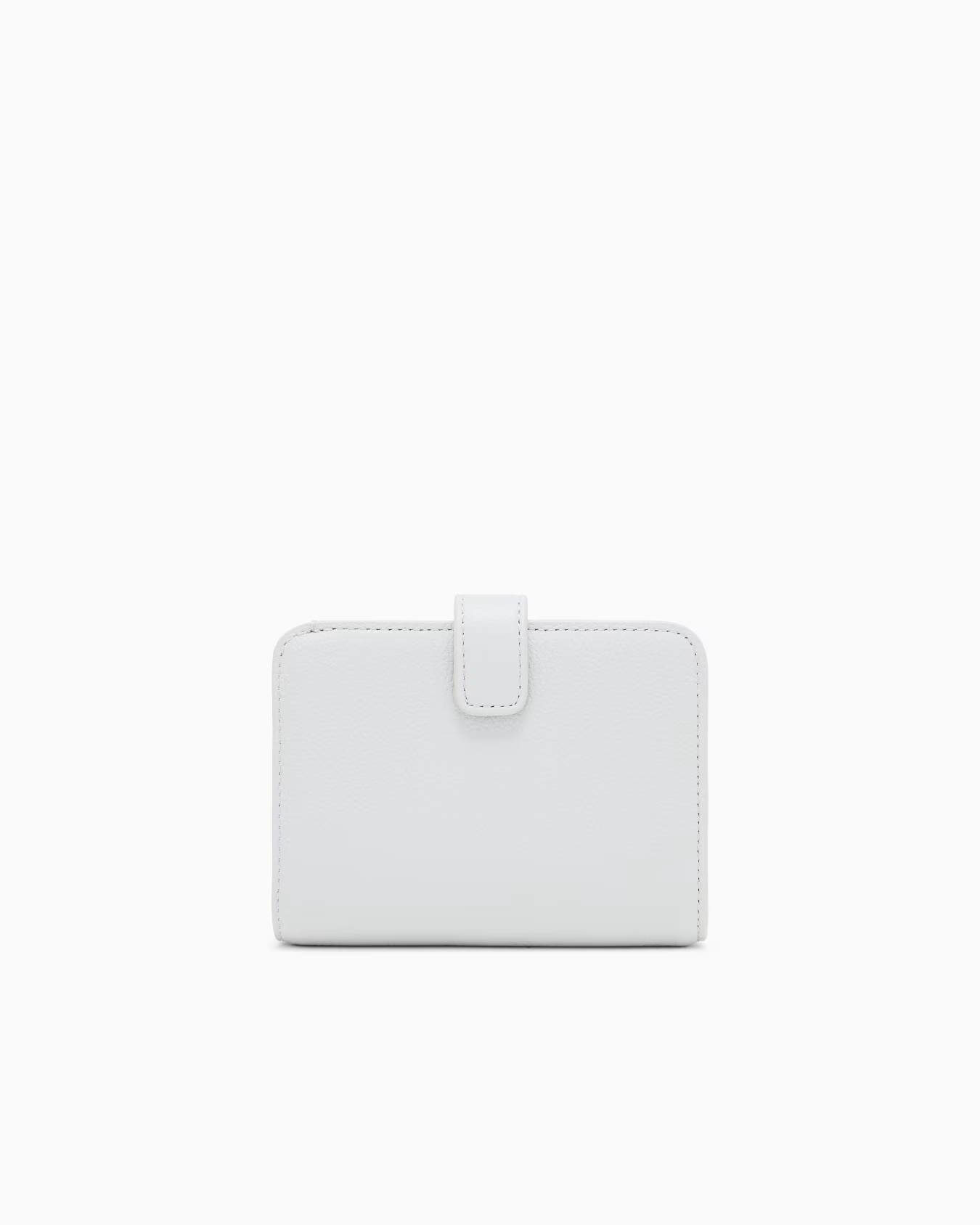 Emporio Armani Tumbled-leather Bi-fold Wallet In White