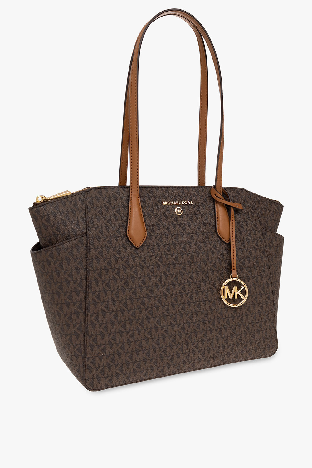 Shop Michael Michael Kors Marilyn Medium Tote Bag In Brown