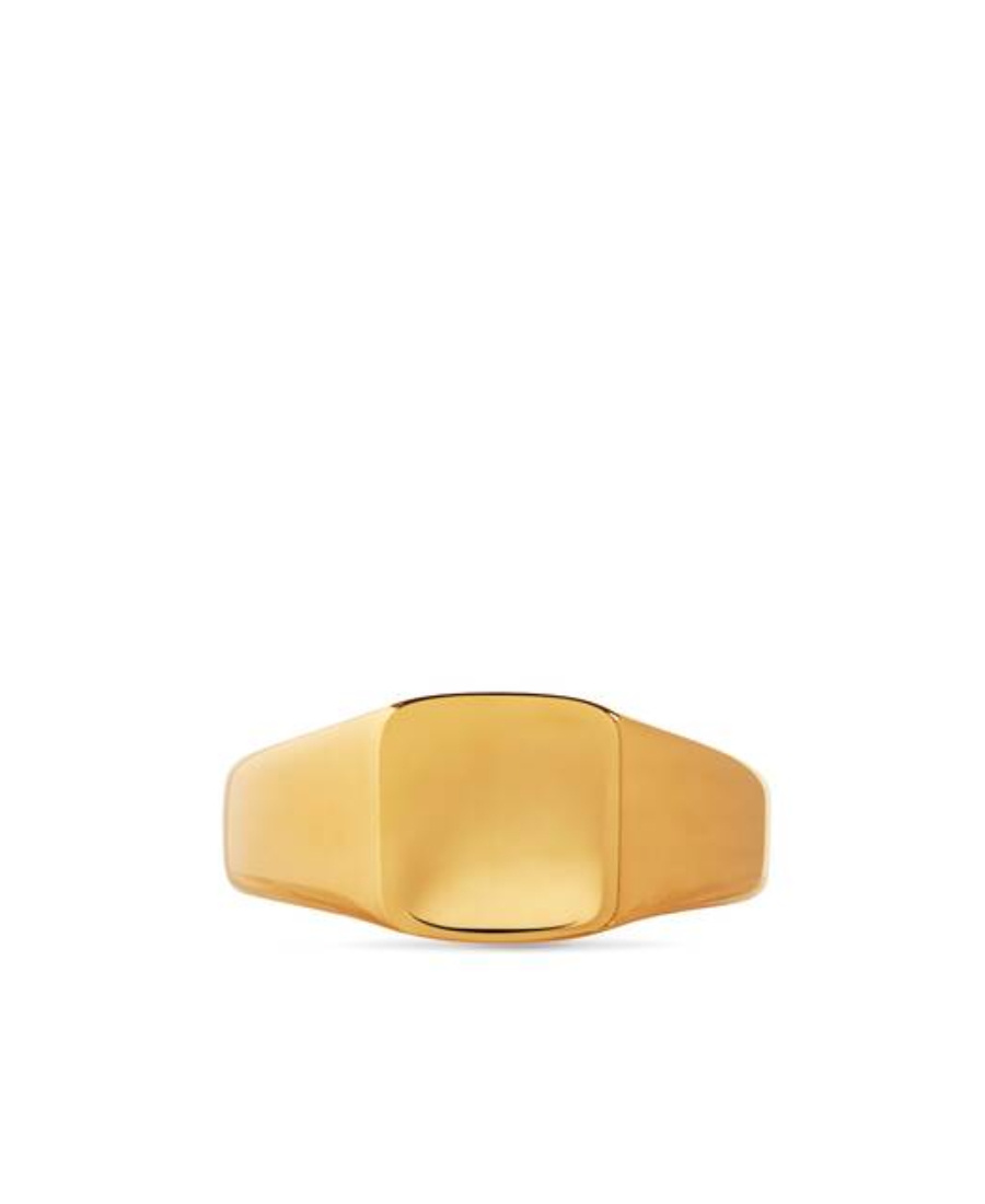 Balenciaga Asymmetric-design Polished-finish Ear Cuff In Yellow