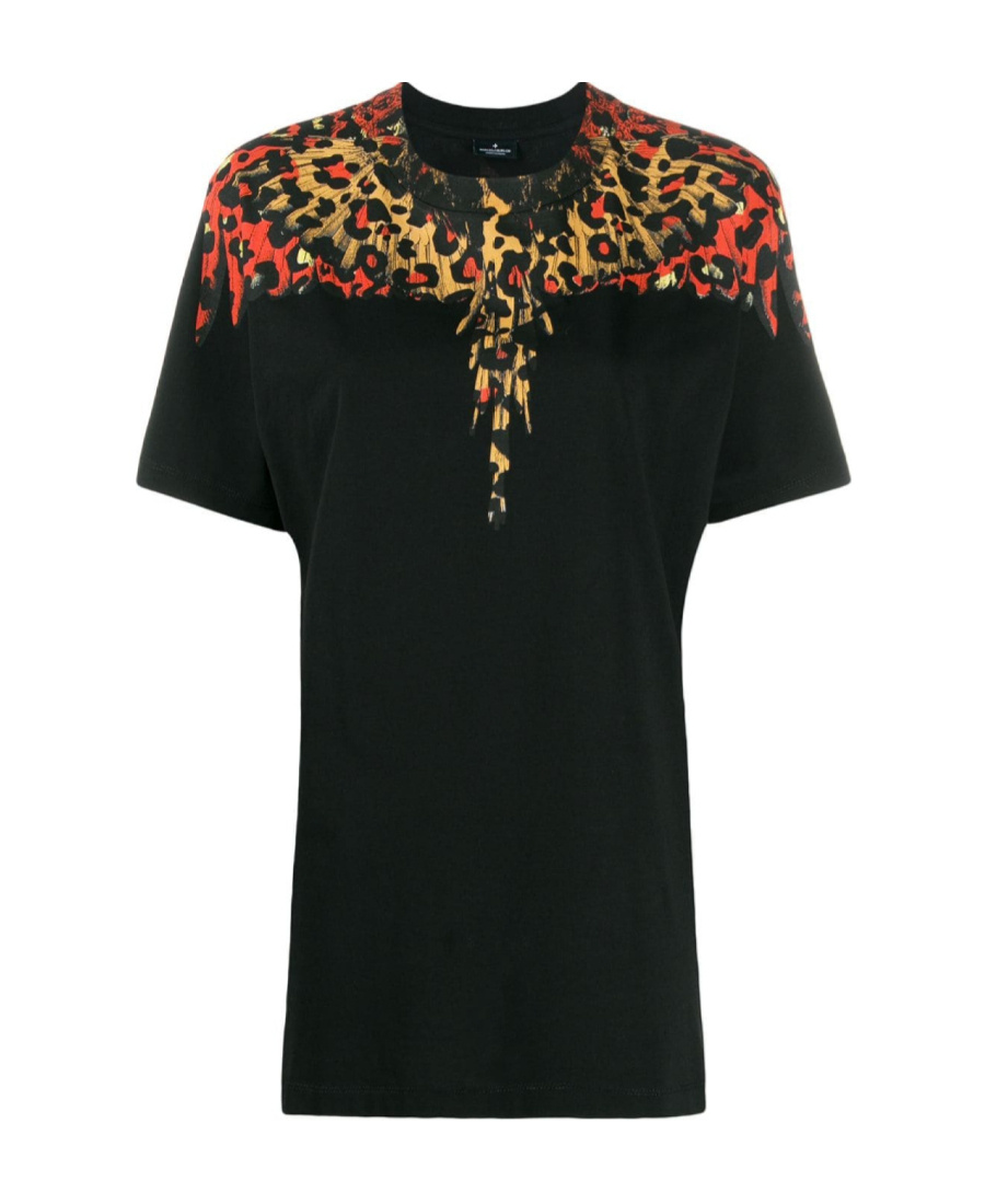 Marcelo Burlon County Of Milan Wing Printed T-shirt In Black