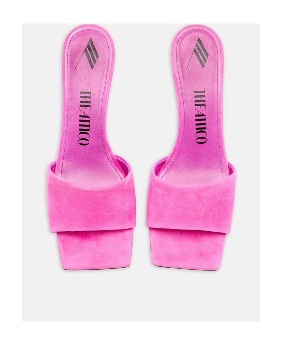 Attico Cheope Mule In Fuchsia Color Suede In Pink