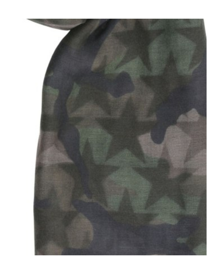 Valentino Star Printed Scarf In Black