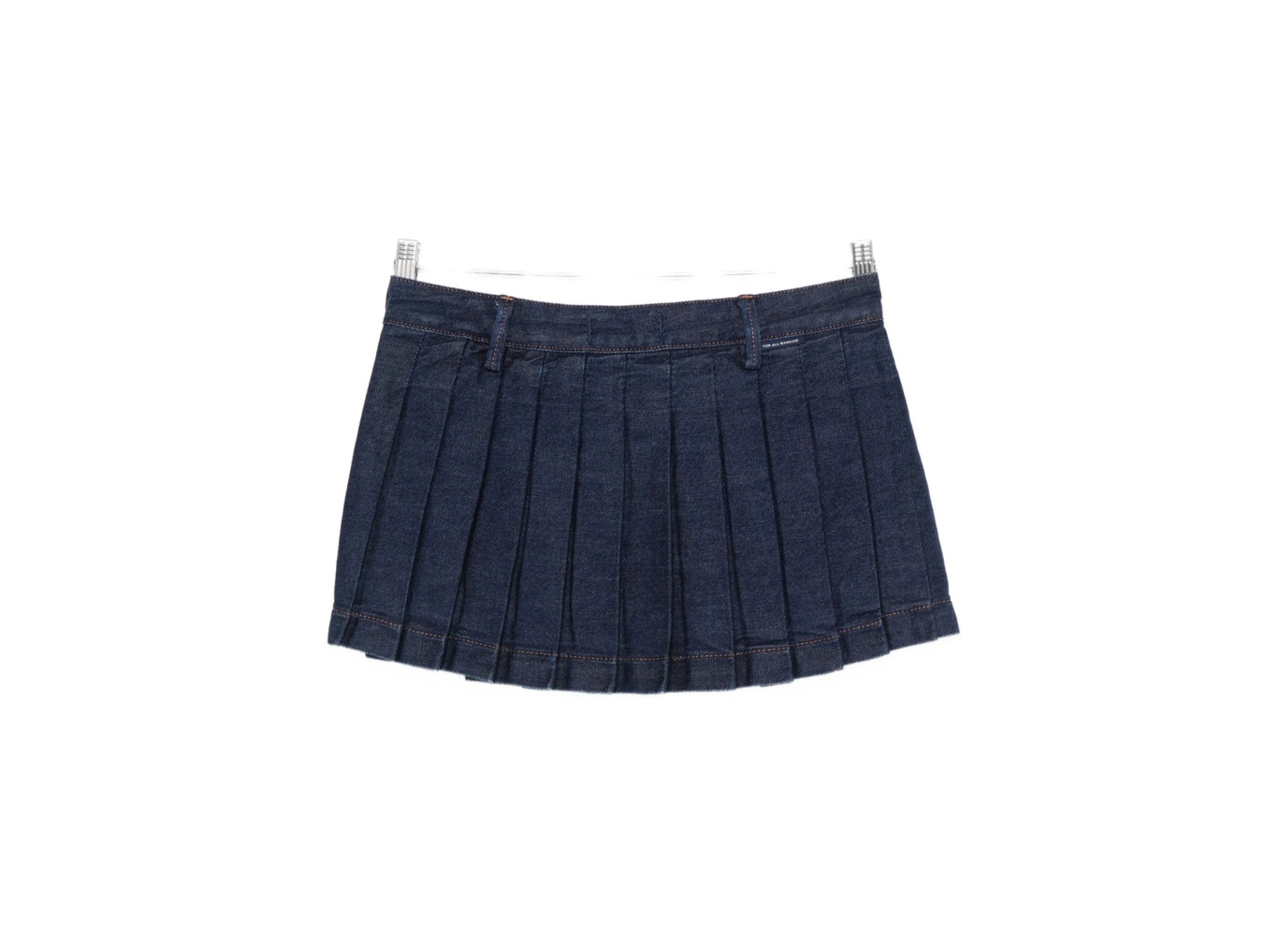 7 For All Mankind Pleated Half-length Skirt In Blue