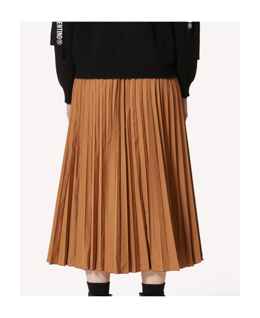 Red Valentino Elastic Waist Skirt In Brown