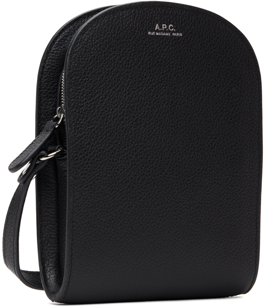 Apc Logo Cross-body Bag In Black