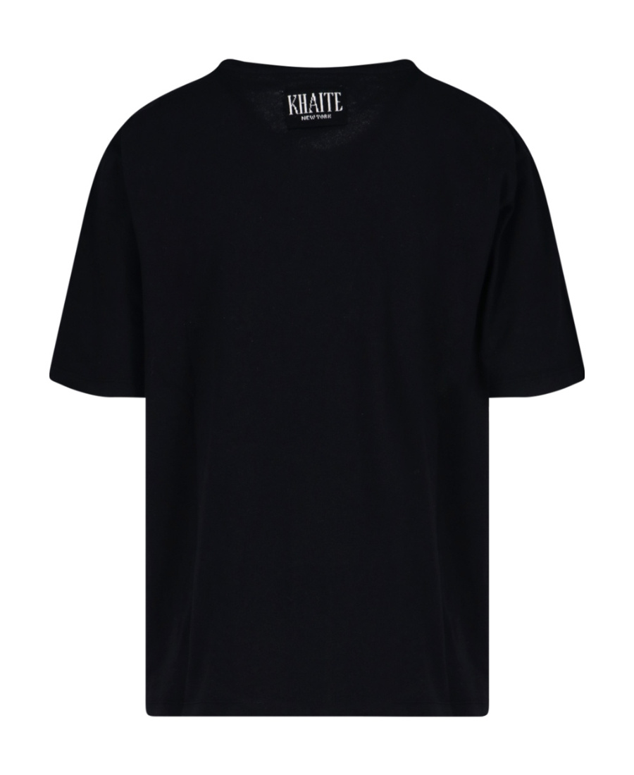 Shop Khaite Cotton T-shirt In Black