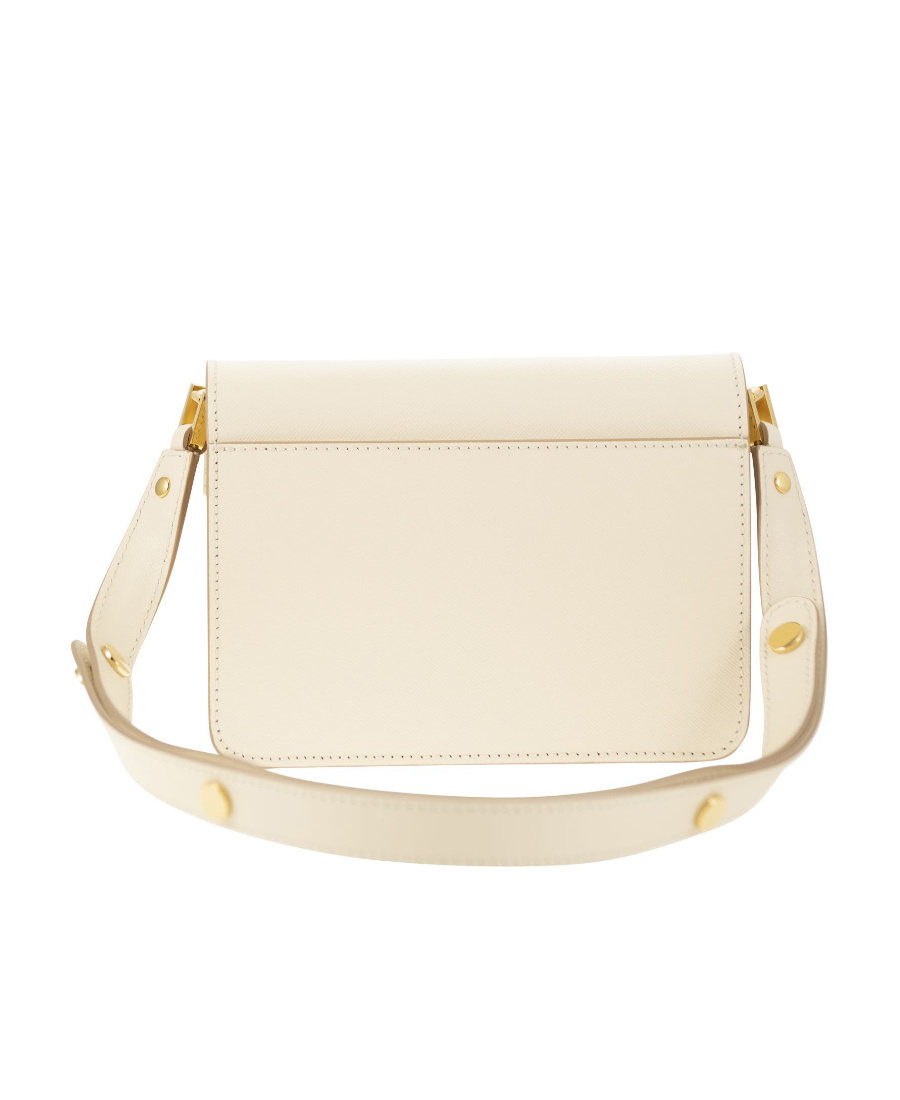 Marni Trunk Saffiano Calfskin Bag In Nude