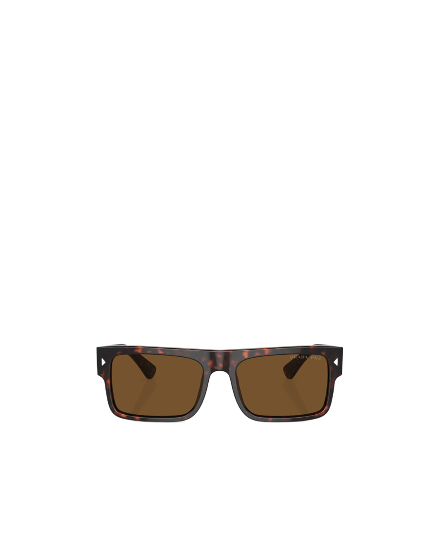 Prada Tortoiseshell Acetate Rectangular Sunglasses In Brown