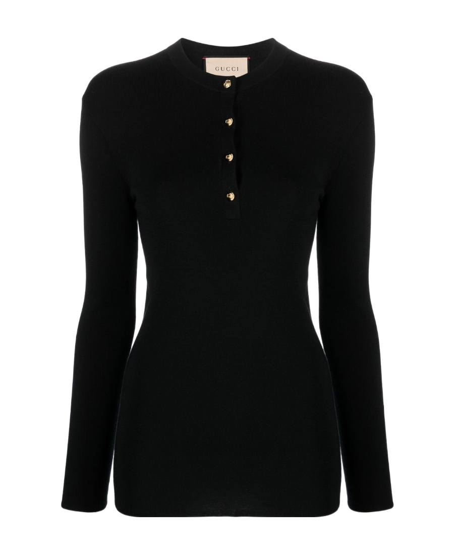 GUCCI BUTTONED CASHMERE KNITTED TOP 