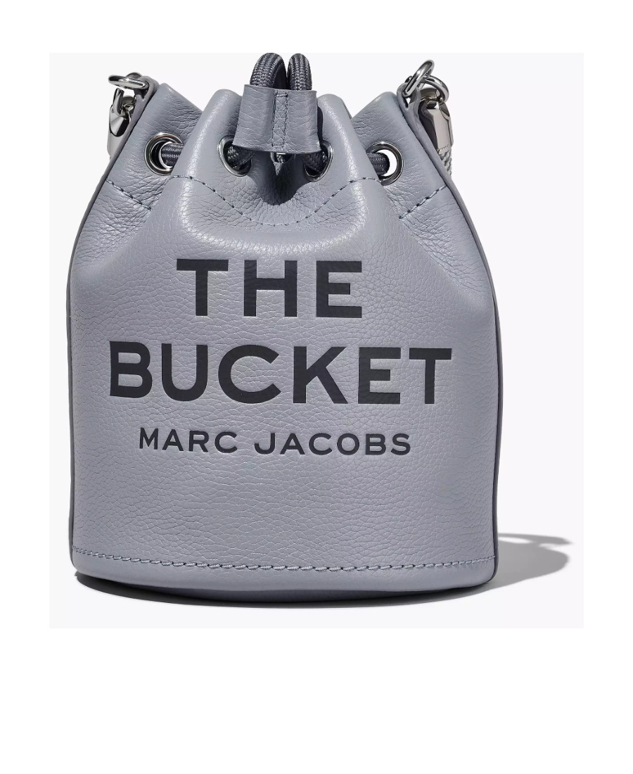 Marc Jacobs The Bucket Bag In Grained Leather In Gray