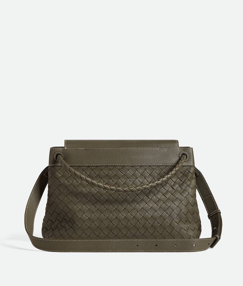 Bottega Veneta Leather Andiamo Messenger Bag In Brown