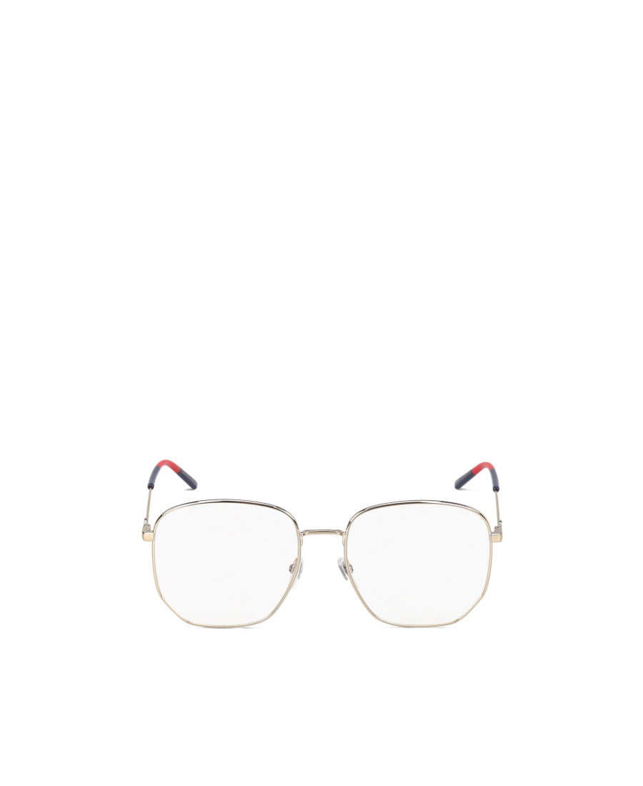 Gucci Web Detail Hexagonal-frame Glasses In White
