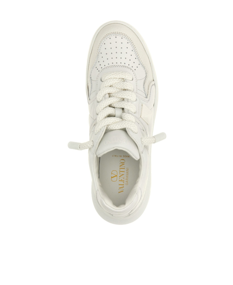 Shop Valentino One Stud Xl Trainer In Nappa Leather In White