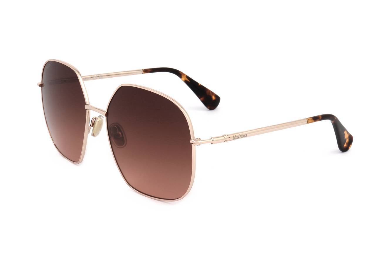 Max Mara Full Frame Sunglasses In Gold