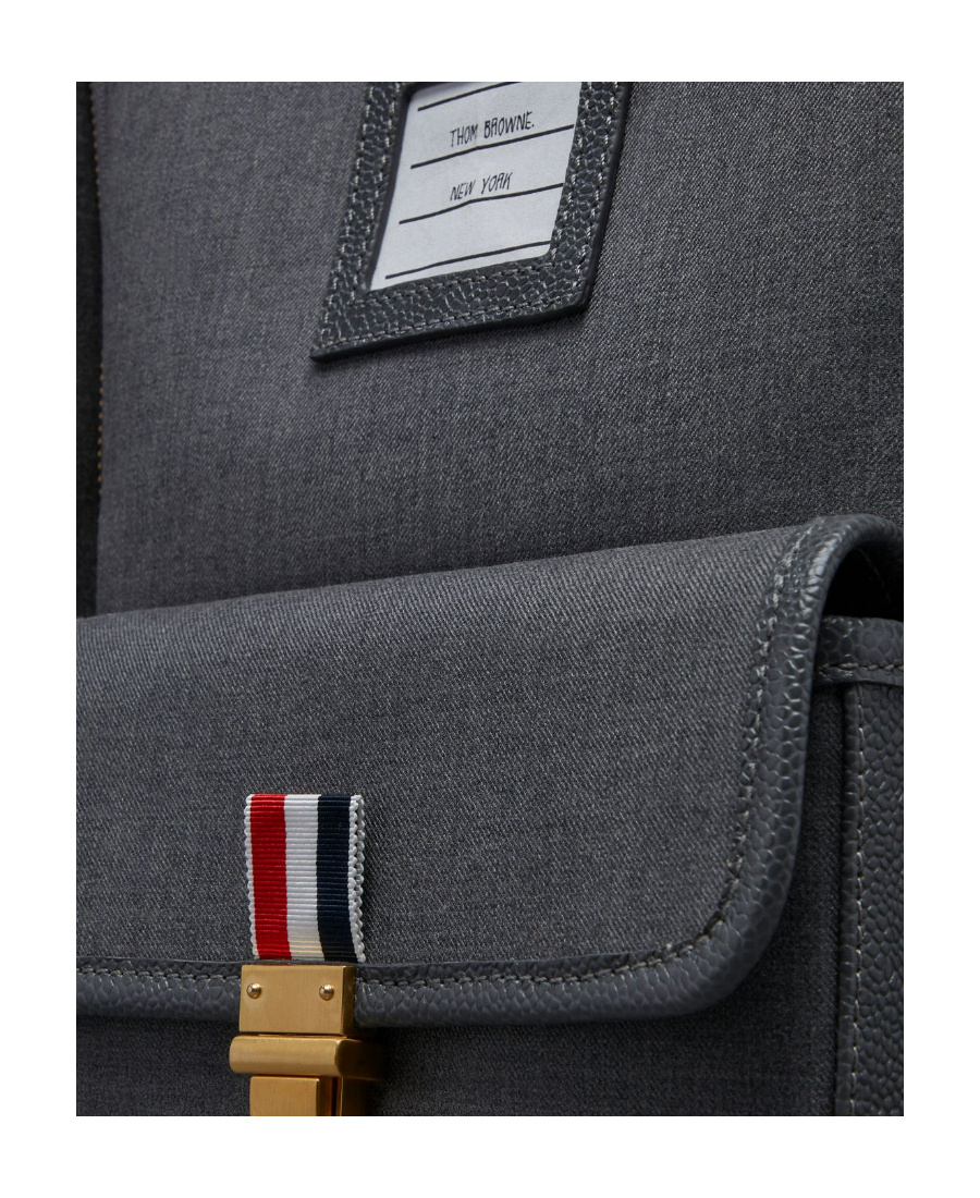 Thom Browne School Twill Backpack In Black