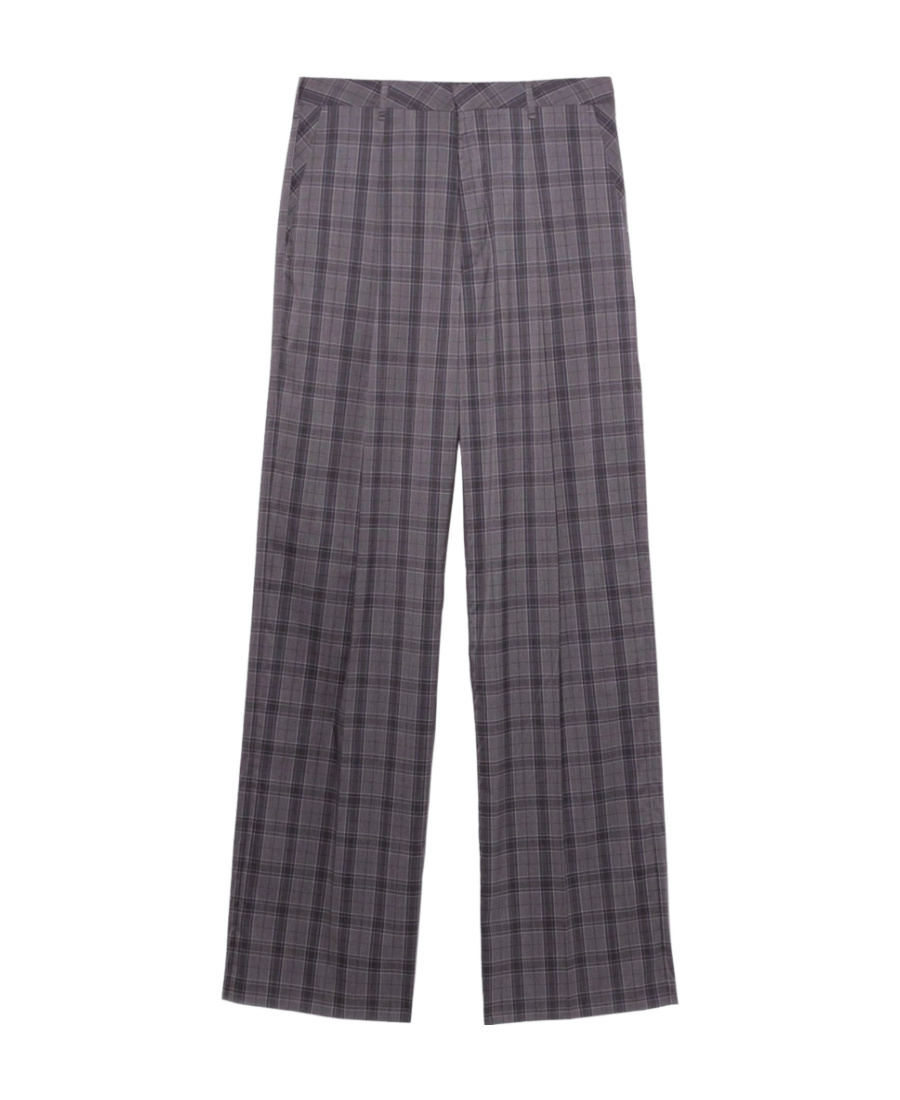 R13 Checkered Casual Pants In Black