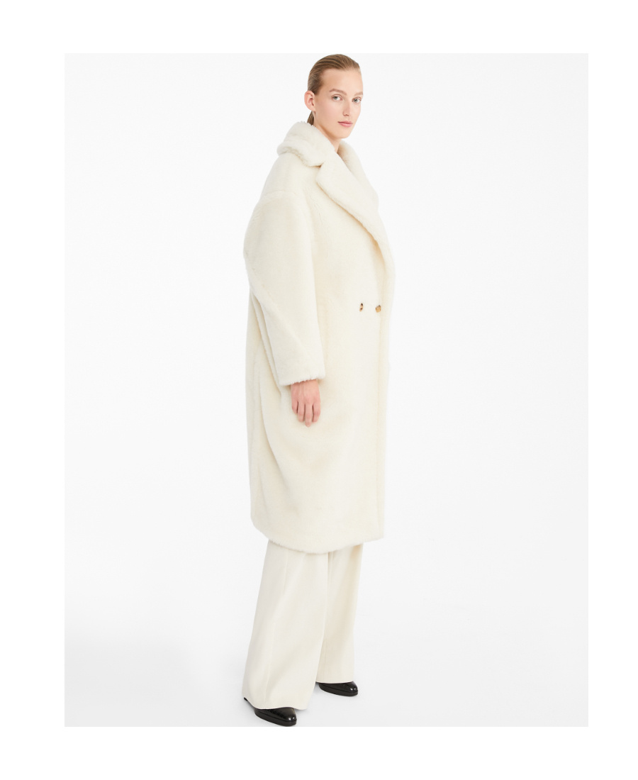 Max Mara Teddy Bear Icon Double-breasted Coat In Nude