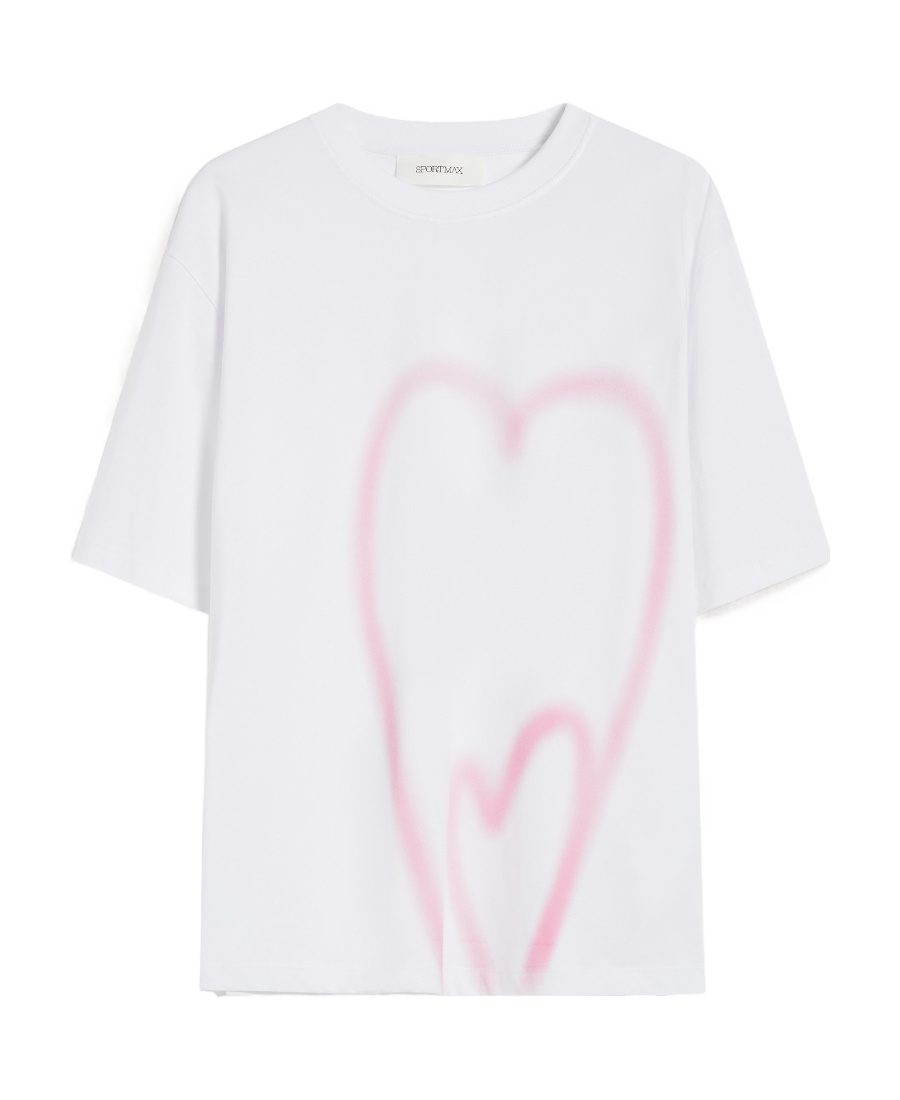 Sportmax Jersey Cotton Print T-shirt In White