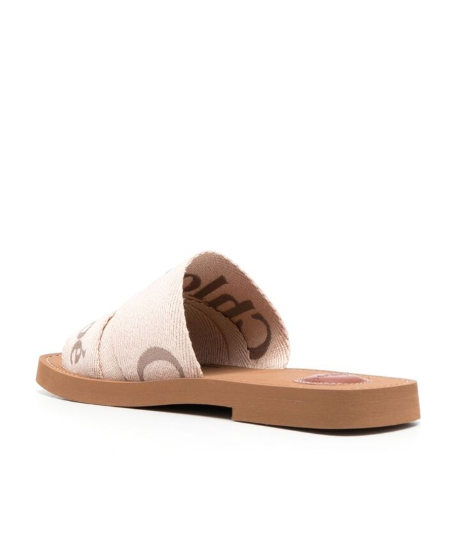 Chloé Women Woody Slides In Neutral
