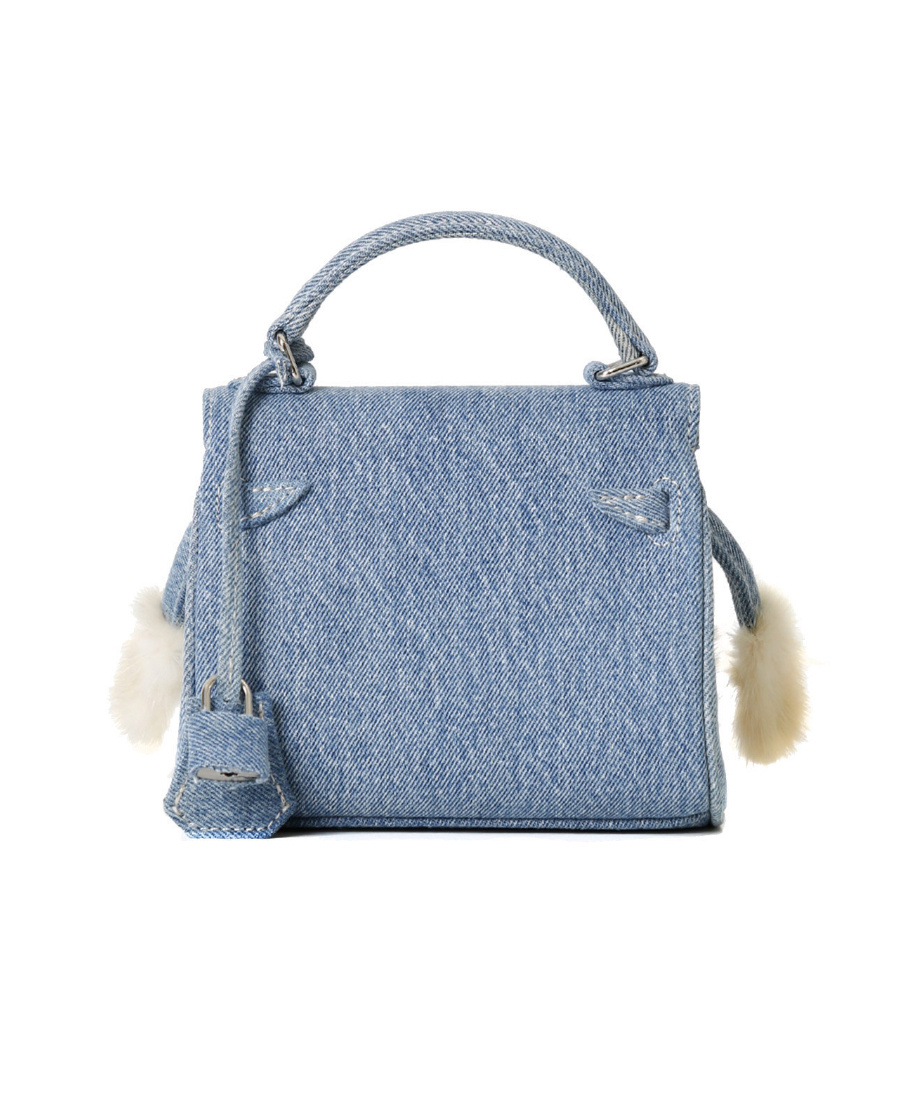 Readymade Denim Faux-fur Tote Bag In Nude