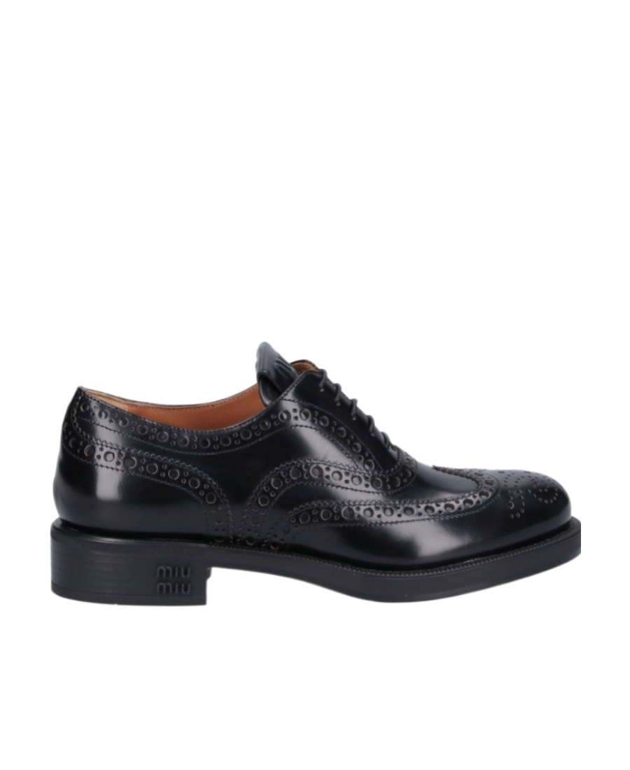 Miu Miu Church's X  Round Head Lace Up Business Dress Shoes In Black