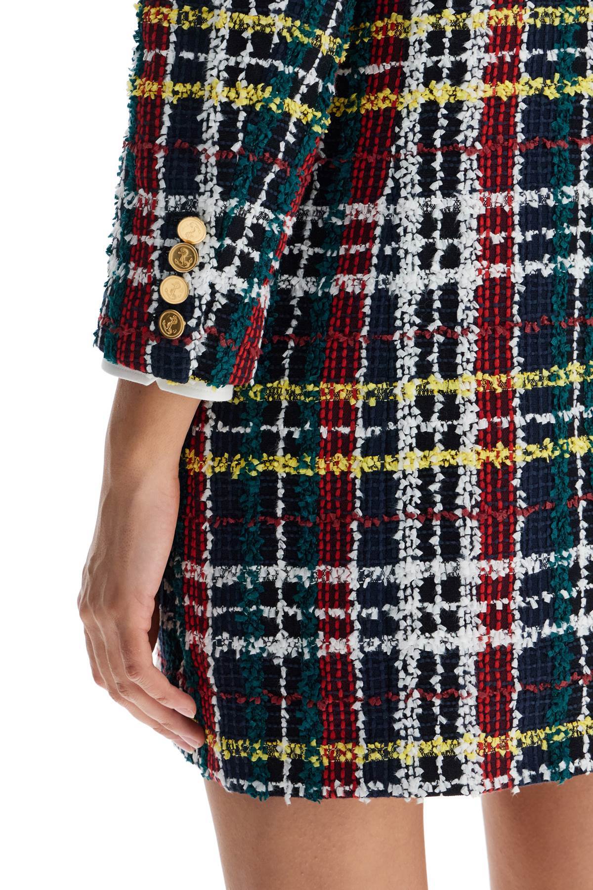 Thom Browne Thom E Women's Tweed Mini Sheath Dress In In Multicolor