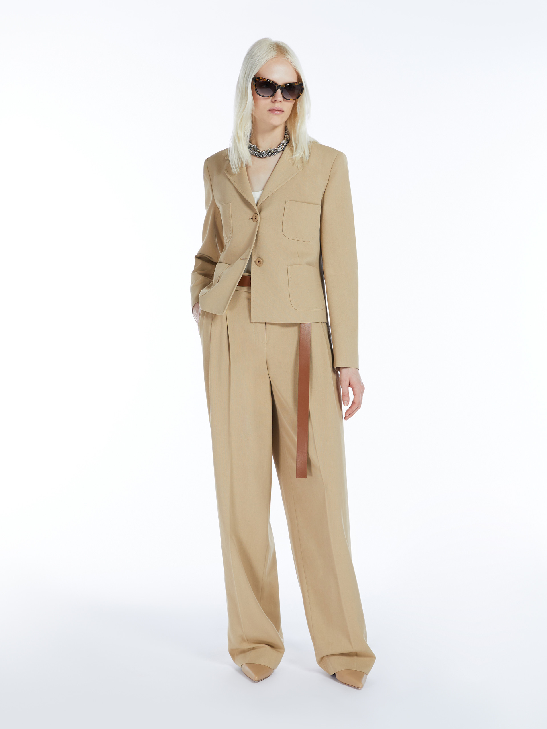 Max Mara Studio Pants In Nude