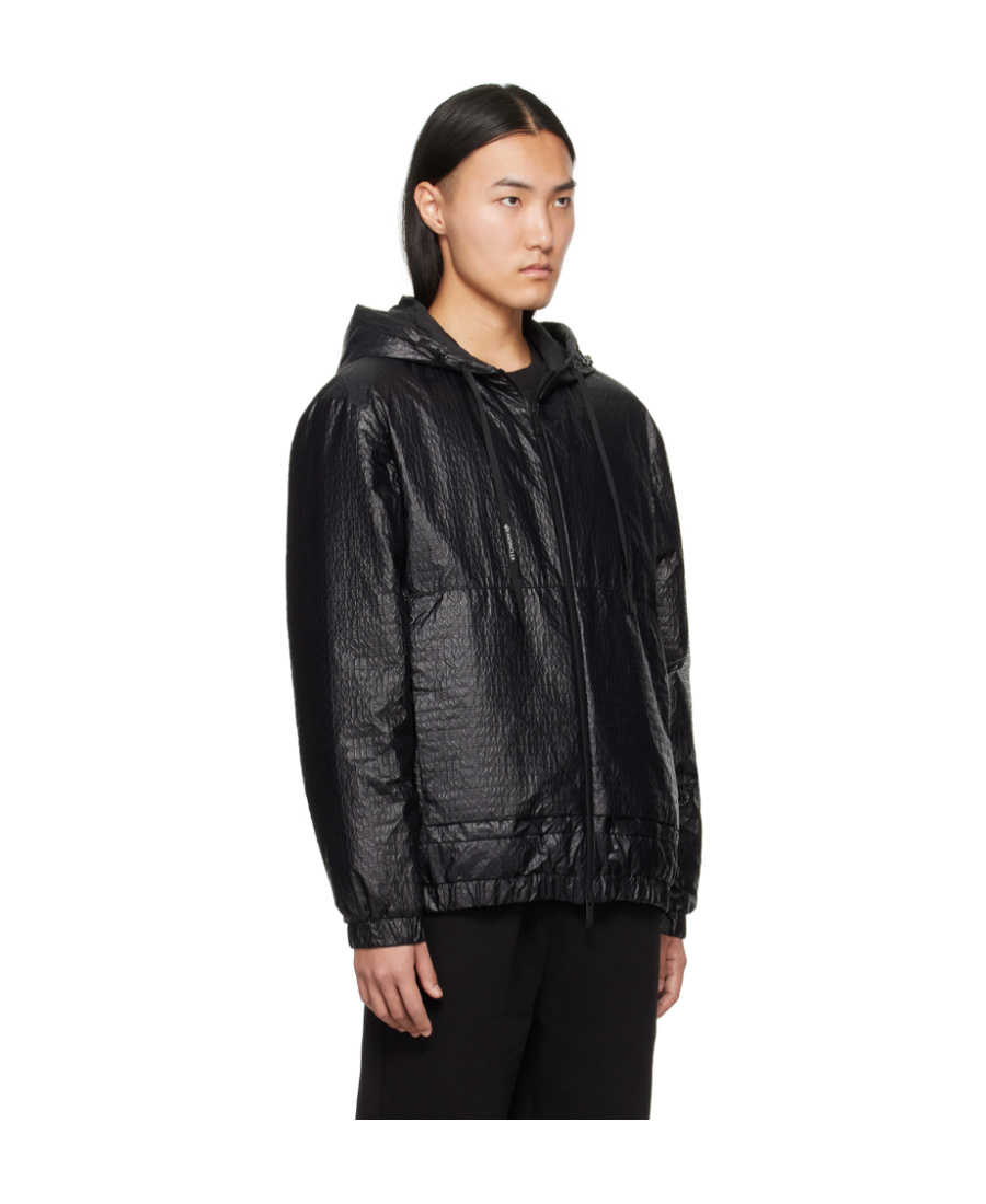 Moncler Logo-embossed Hooded Jacket In Black
