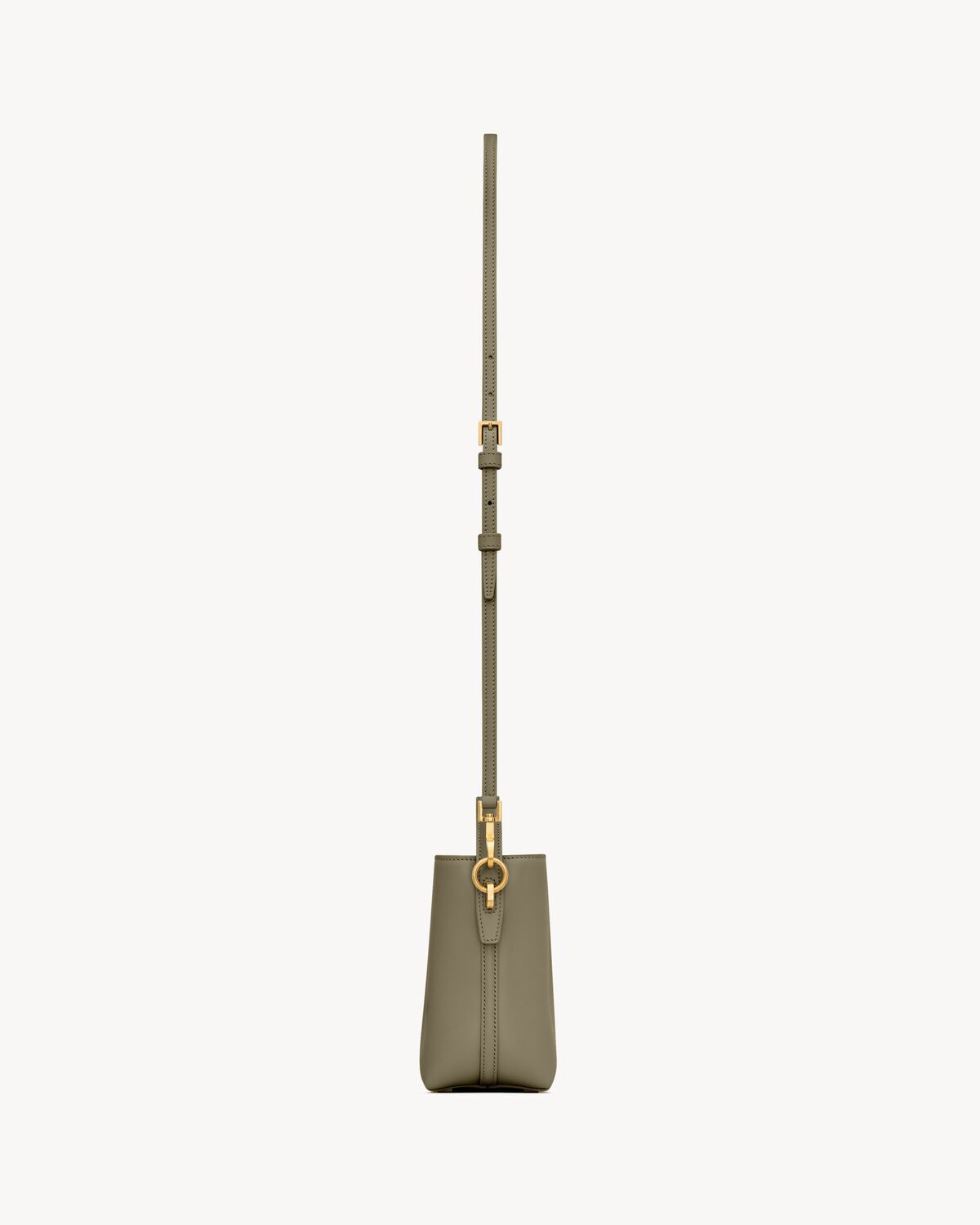 Saint Laurent Le 37 Mini In Shiny Leather In Strong Moss