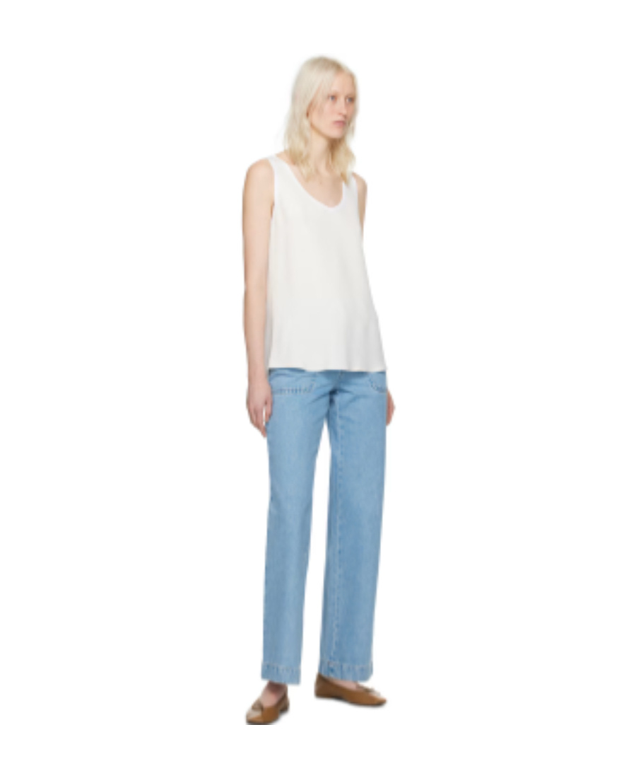 Apc High Waist Four Pocket Jeans In Blue