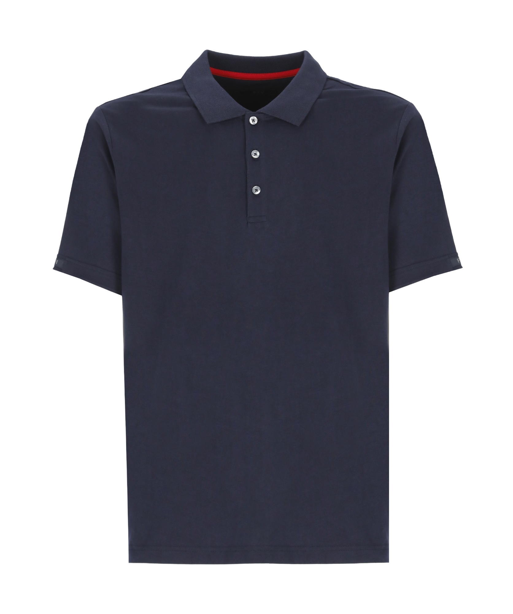 Fay Short-sleeved Cotton Polo Shirt In Black