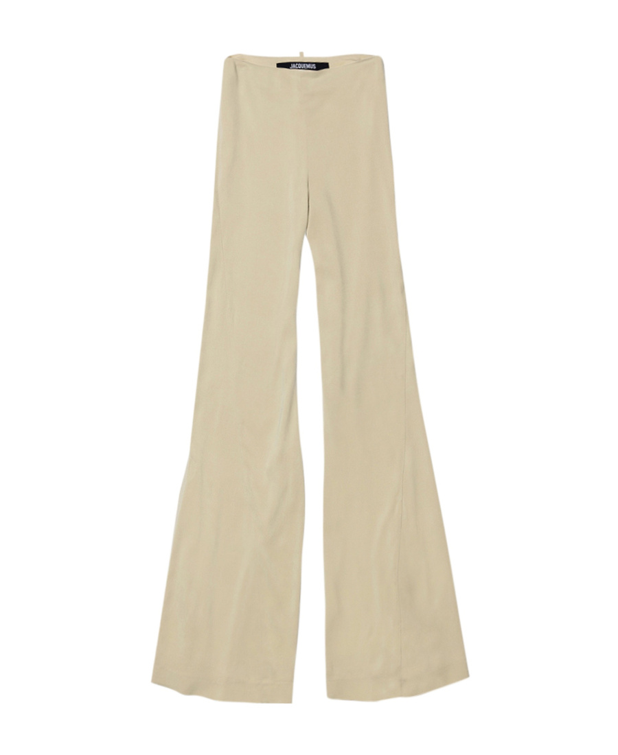 Jacquemus Soffio Flared Trousers In Nude