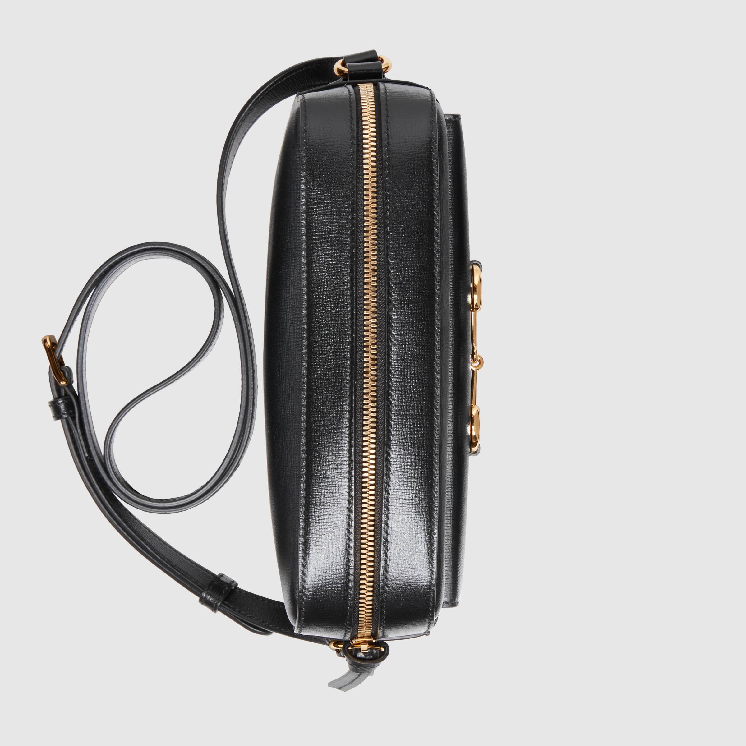 Gucci Horsebit 1955 Leather Crossbody Bag In Black