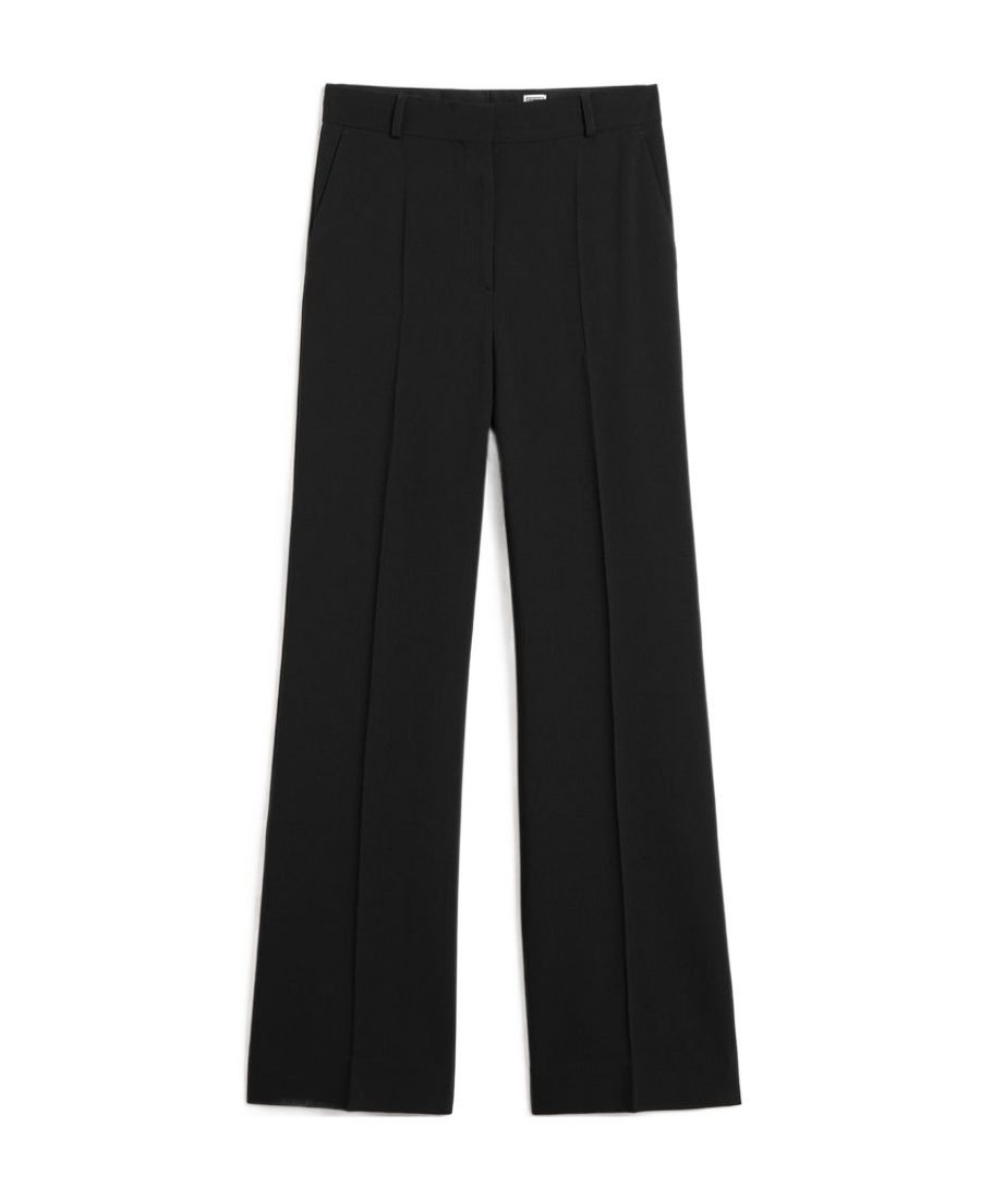 Totême Black Wide-leg Trousers In Black