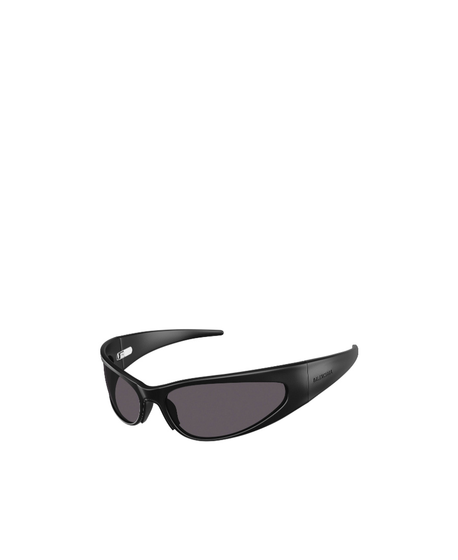 Balenciaga Reverse Xp Wrap Oval-frame Sunglasses In Black