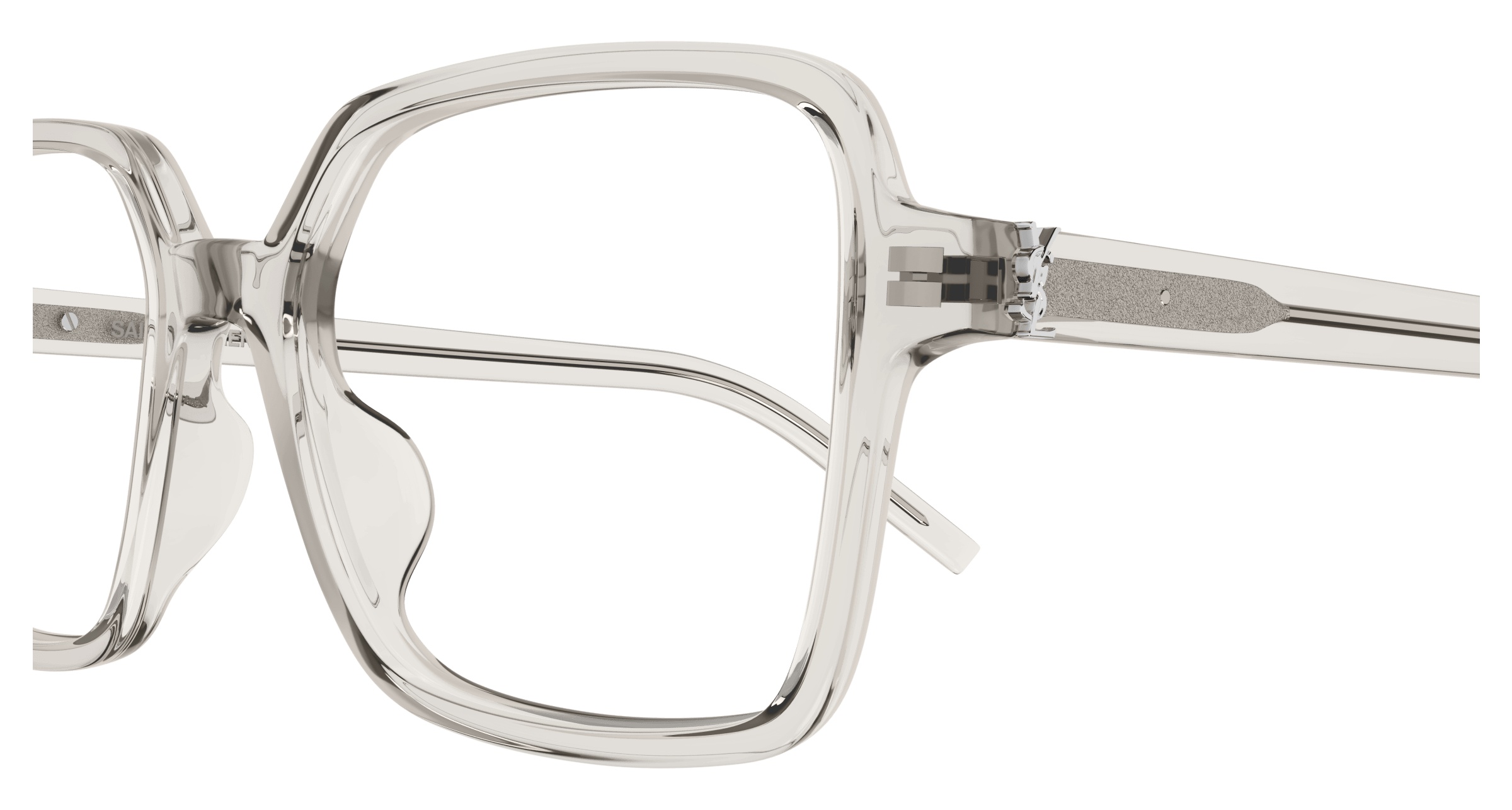Saint Laurent Logo Flat Mirror In White