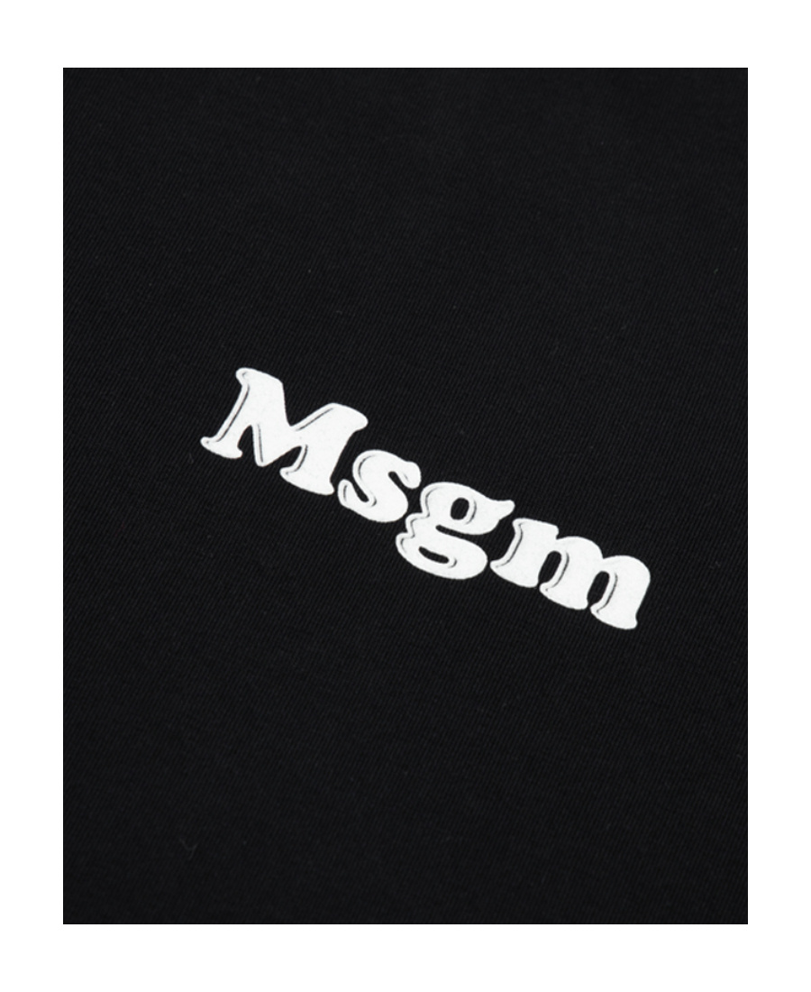 Msgm Logo Short-sleeved T-shirt In Black