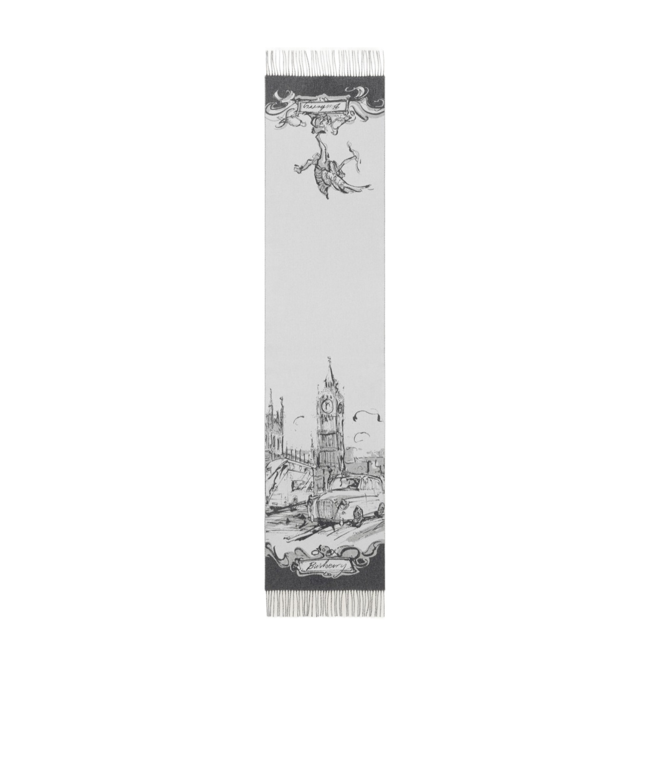 Burberry Fringed Scarf In Wisp