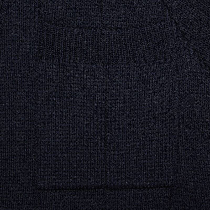Gucci Ribbon Knitted Wool-blend Cardigan For Men Black In Blue