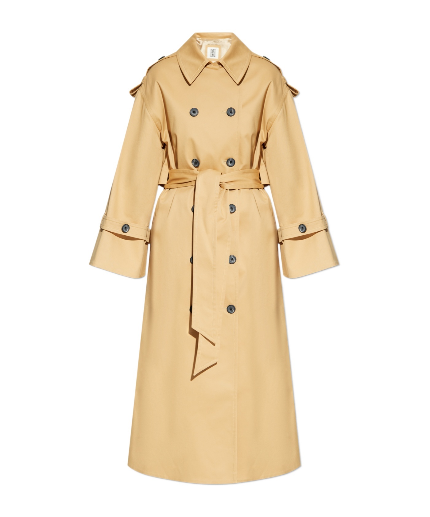 By Malene Birger Alanis Double-breasted Cotton Twill Trench Coat In Nude