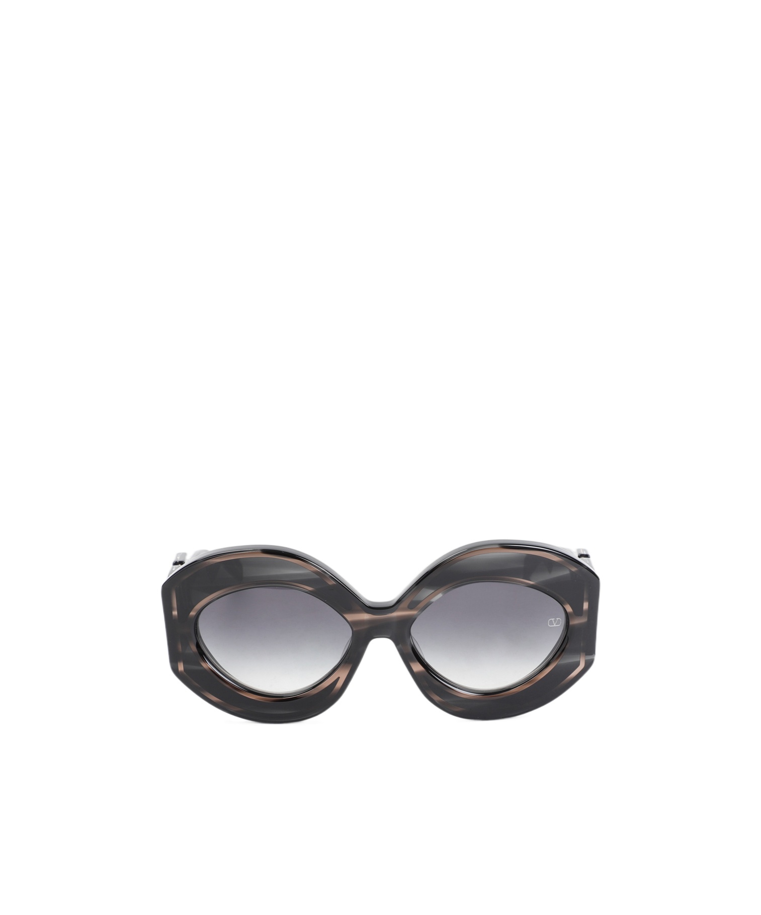 Valentino Black Acetate Sunglasses In Black